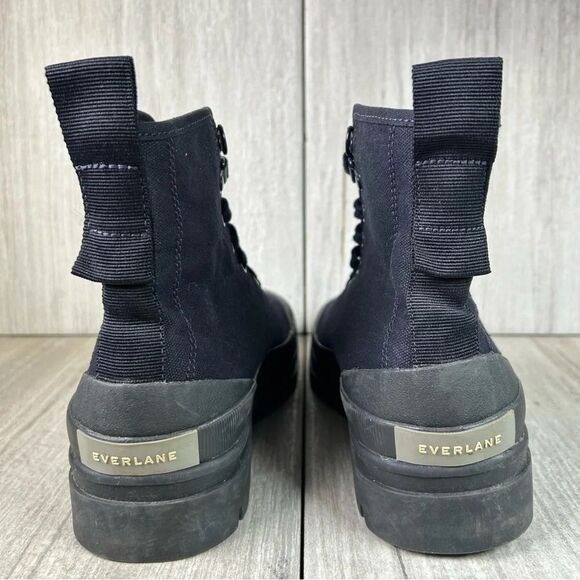 Everlane Utility Canvas Boots Combat Lace Up Platform Shoe Women's Size 6.5 - Picture 7 of 10